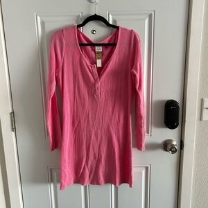 PINK Victoria's Secret Waffle Knit Henley Dress